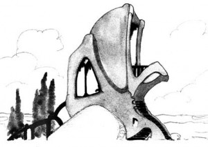 Hermann Finsterlin; Gölde Villa, 1918.