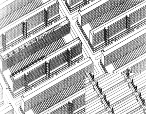 Hilberseimer; Gökdelenler Kenti, 1924.
