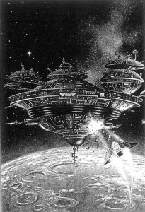 Yıldız Savaşları'na göre 3000 yılından görüntü.